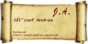 József Andrea névjegykártya